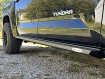 Tundra Rock Sliders For 22-24 Toyota Tundra Black Powdercoat Steel Rock Slide Engineering