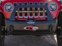 Jeep JL Shorty Front Bumper For 18-Pres Wrangler JL Complete With Winch Plate Rigid Series Rock Slide Engineering