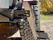 R-STEP 9 Inch Wide For 2020-2023 Jeep Gladiator Bed Step Attachment Brackets Passenger Side Behind Rear GAS MOTOR Tire Rock Slide Engineering