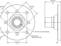 27-Spline 1310 and 1350 Series Drilled Differential Flange with Dust Shield Trail Gear