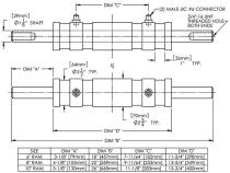 8 Inch Double Ended Ram with Number 6 JIC Fittings Trail Gear