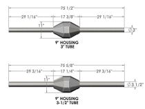 Rock Assault Trail Nine Axle Housing 3 Inch x 1/4 Inch Wall with Inspection Hole Trail Gear