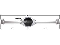 Rock Assault Nine Rear Axle Housing With Bearing Pockets 3.5 Inch X 3/8 Inch X 65 Inch Length WMS with Inspection Hole Trail Gear
