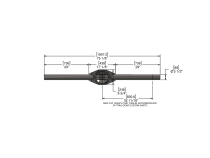 8.4 Inch Fabricated Front Axle Builder Kit Knuckle Ball 3.5 Inch Diameter 1/4 Inch Wall with Inspection Hole Trail Gear