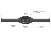 Fabricated 05-15 Tacoma Rear Axle Housing w/ Inspection Hole 8 Inch E-Locker 1/4 Inch Wall Trail Gear