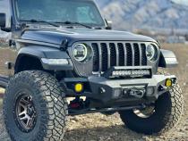 Mid Front Bumper With Winch Plate For 18-25 Jeep Wrangler JL 2-4 Door 20-25 Gladiator