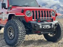 Shorty Front Bumper With Winch Plate For 18-25 Jeep Wrangler JL 2-4 Door 20-25 Gladiator