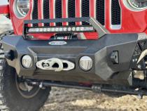 Shorty Front Bumper With Winch Plate For 18-25 Jeep Wrangler JL 2-4 Door 20-25 Gladiator