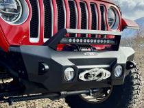 Shorty Front Bumper With Winch Plate For 18-25 Jeep Wrangler JL 2-4 Door 20-25 Gladiator