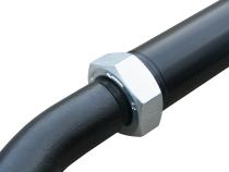 Currectlync Steering Modular Extreme Duty Drag Link JL/JT Bolt-On 1 5/8 Inch Diameter Bolt-On Semi-Gloss Black PC Finish RockJock 4X4